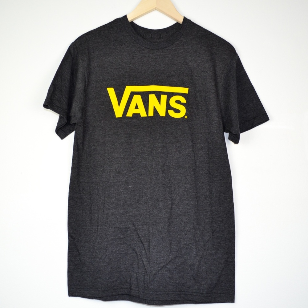 Charcoal Grey & Yellow "Vans" Short Sleeve Tee